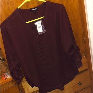 Express Maroon Blouse